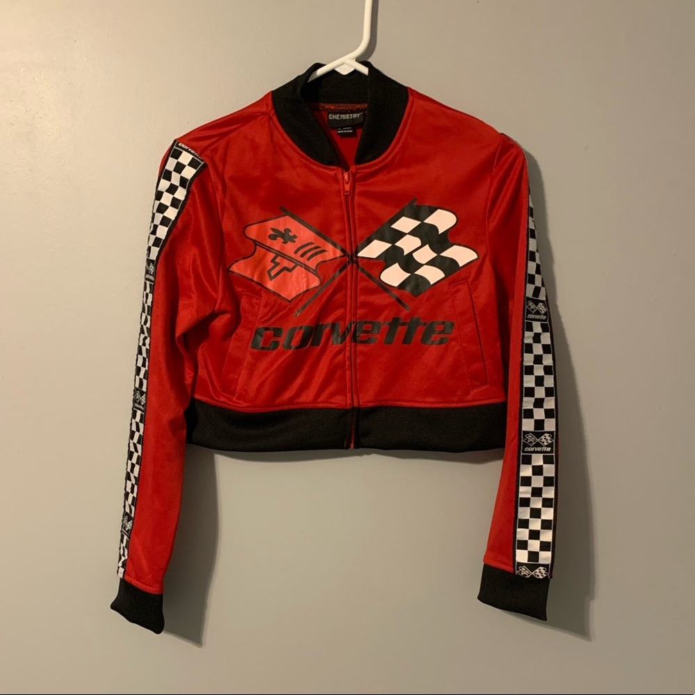 Cropped corvette zip up